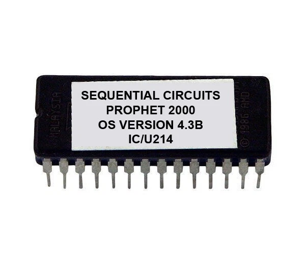 Sequential Circuits Prophet 2000 2002 Firmware OS Version 4.3b Update Eprom ROM