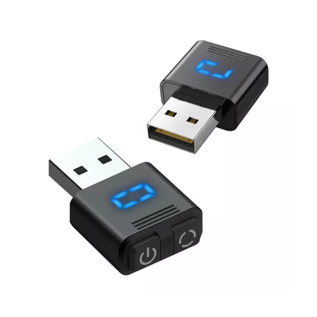 2 Pcs USB Mouse Jiggler IndéTectable Mouse Mover avec Mode SéParé et Bouton6558