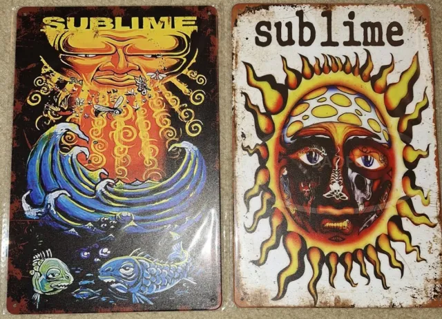Metal Poster Signs Sublime 40 Oz To Freedom, Sun & Fish Album Cover Wall Decor