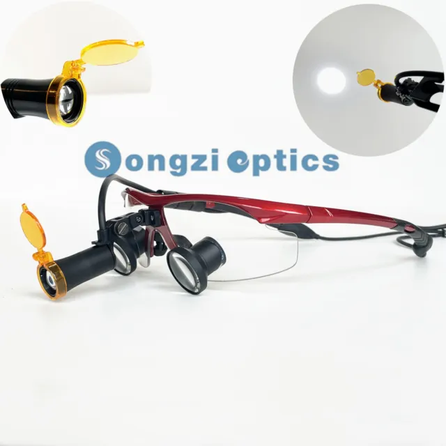 2.5X 3X 3.5X TTL Red Goggles Dental Surgical Loupes Customized & LED Headlight