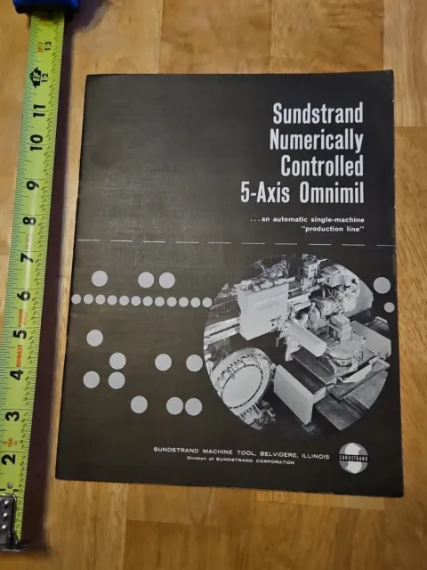 Sundstrand Numerically Controlled 5 Axis Omnimil Manual Old Vintage Machine