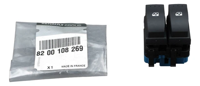 Commutateur de lève-vitre électrique d'origine Renault Trafic II 8200108269