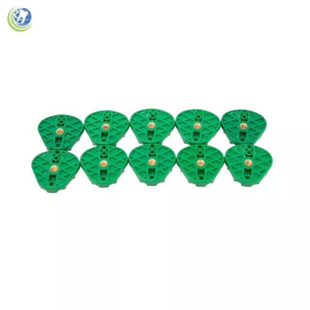 Dental Plastic Disposable Oblong Articulating Mounting Plates Green Bag Of 10