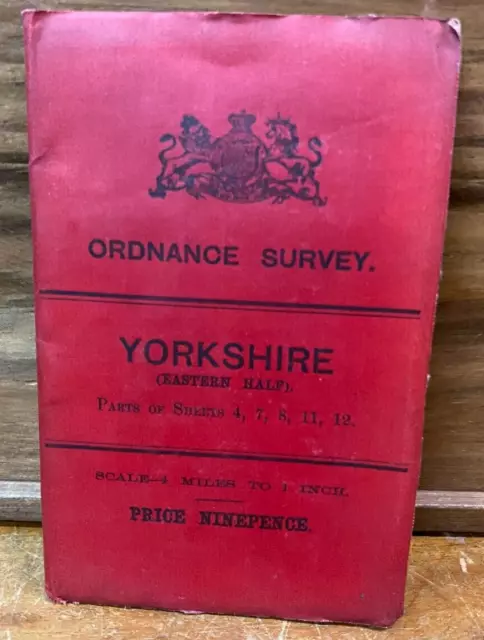 Ordnance Survey Yorkshire östlicher halber Teil der Blätter 4,7,8,11,12 1901 SU343