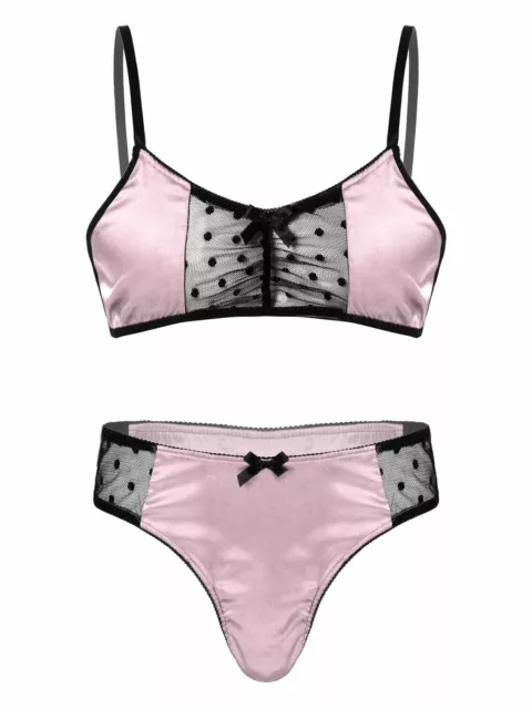 L MEN SATIN Mesh Underwear Thong Pouch Panties Bra Tops Bikini Sissy  Lingerie EUR 0,01 - PicClick FR