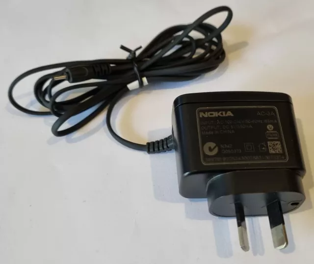 GENUINE NOKIA AC-3A MOBILE PHONE CHARGER POWER SUPPLY AC ADAPTER 5volt 350 mAmp