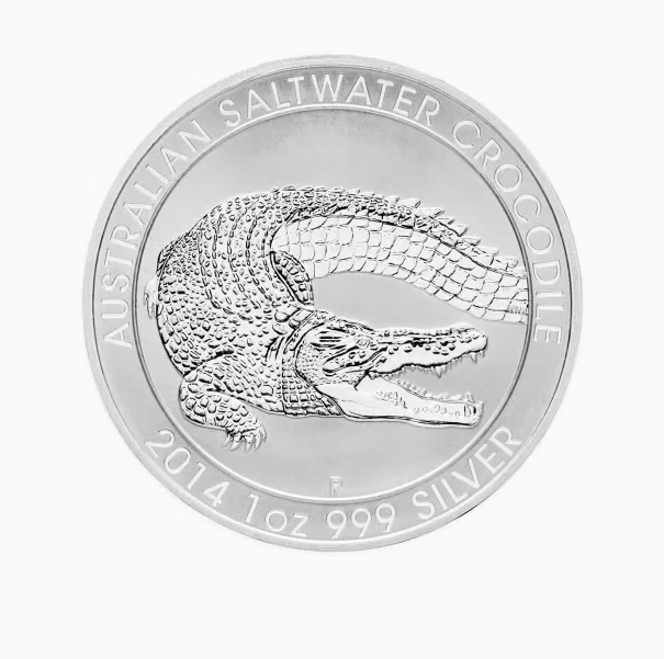 AUSTRALIA 1oz 銀貨 2014 CROCODILE .999 2014 1 oz. Australian Saltwater Crocodile coins .999 Silver