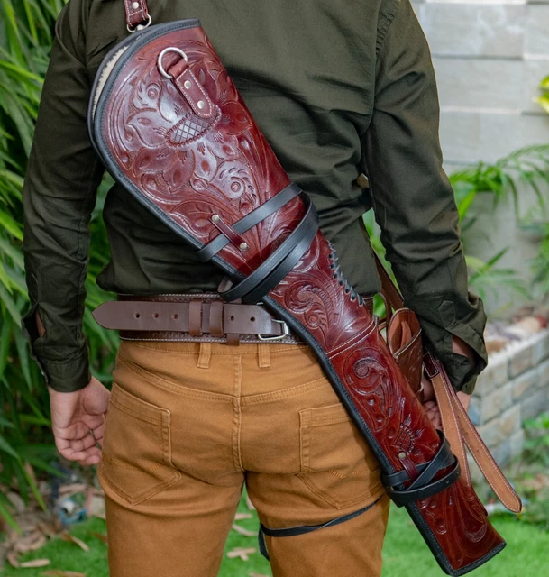 LEATHER WESTERN RIFLE fits lever action Rifle Winchester 1892, Rossi R