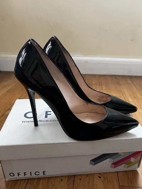 MODENCOCO Women's T-Strap Stiletto Pumps - 3.5 Inch Heels | Patent Leather Slingback High Heels - View #4