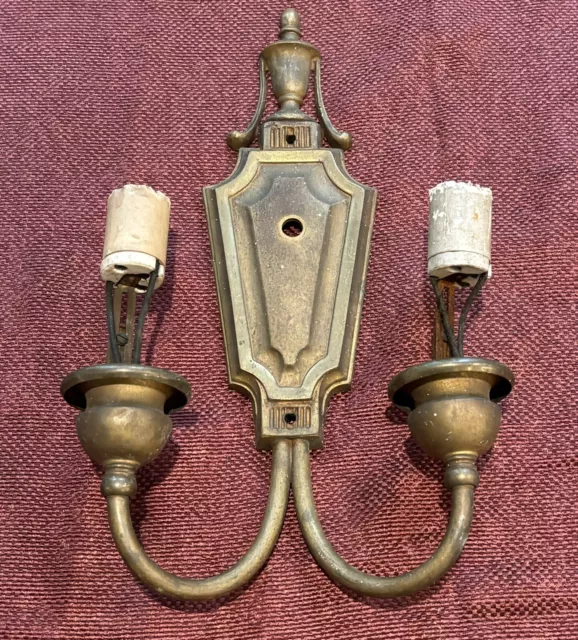 Vintage Lighting Hardware Fixture Antique Art Deco Brass Wall Mount Light Sconce