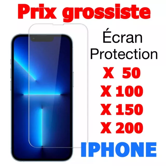 Verre Trempe Iphone Vitre Protection Ecran 14 13 11 12 Pro Max 5 6 7 8 Xs Xr