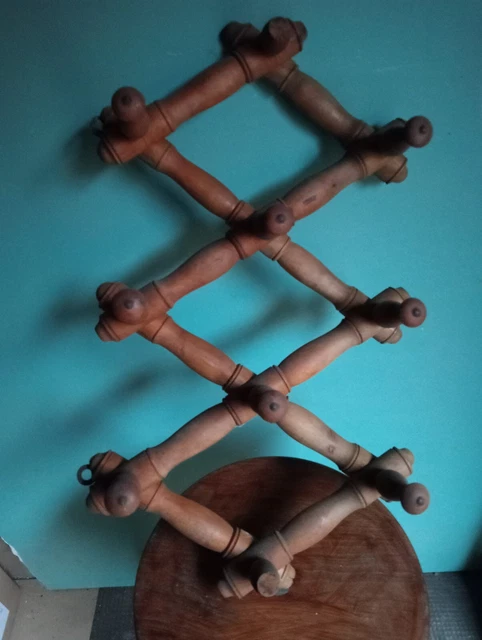 Antico appendiabiti Portacappelli Anni 60' legno Originale Valle Ossola 10 Posti