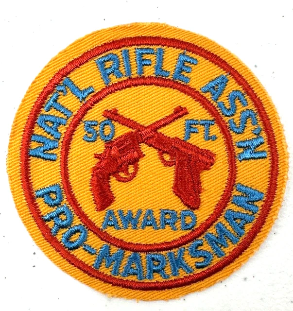 Patch Brodé NATIONAL RIFLE ASSOCIATION, Récompense MARKSMAN 50 FT, Neuf