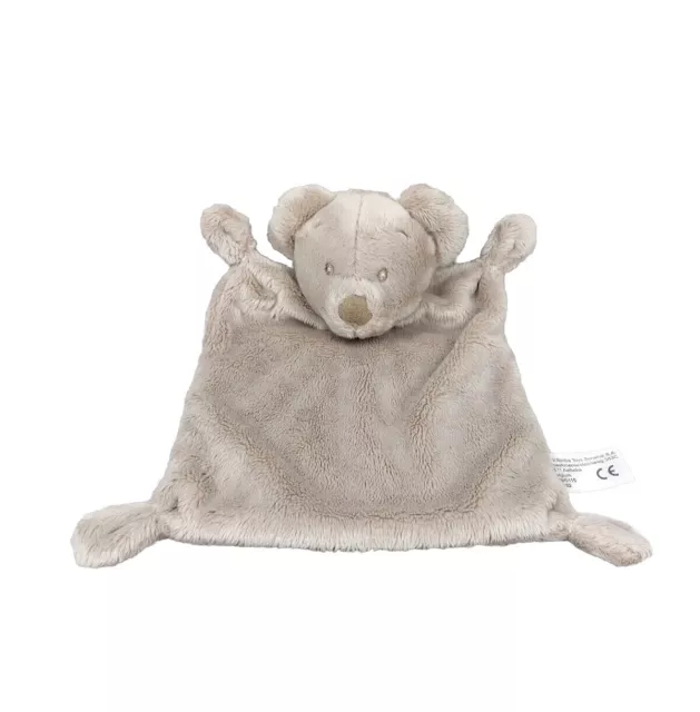Doudou plat ours marron beige nez marron Simba toys