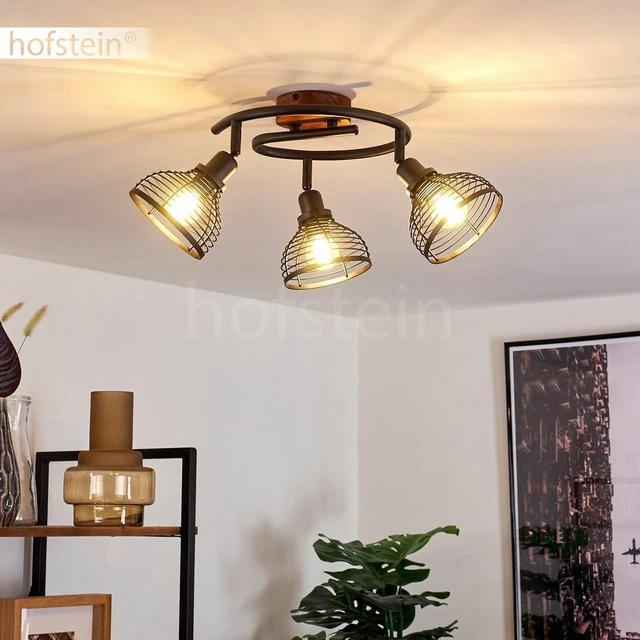 PLAFONNIER LUMINAIRE RETRO Lustre Lampe à suspension Lampe de séjour Métal/ Bois EUR 29,99 - FR