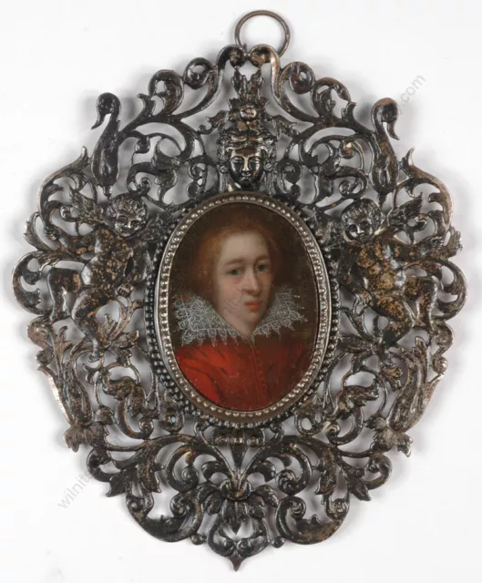 "Portrait of a young man", Dutch oil on copper miniature, early 17th century