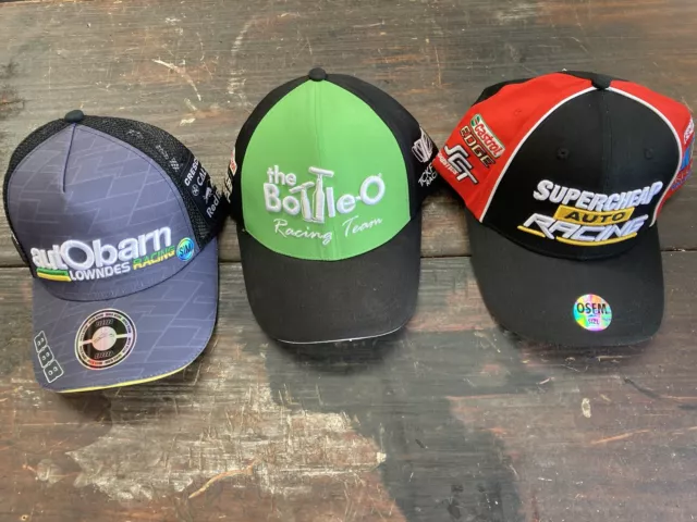 3 x Baseball Caps - Autobarn, Supercheap and The Bottle-O with Castrol and Ford