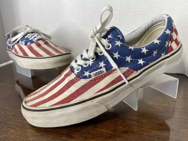 RARE VANS VAN Doren drapeau am ricain toiles et rayures hommes 9