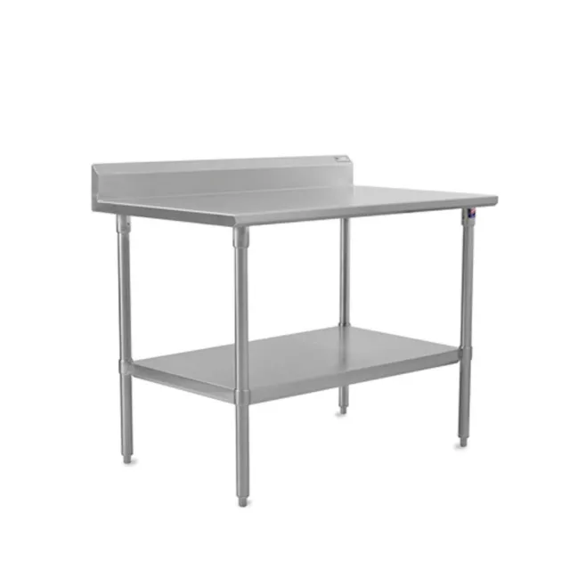 John Boos ST6R5-24108SSK 108"W x 24"D Stainless Steel Work Table, 5" Backsplash