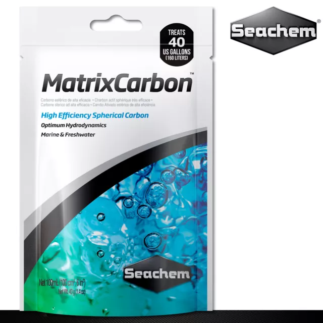 Seachem 100 ML Matrixcarbon Charbon Actif Haut Entfernungskapazität Filtre