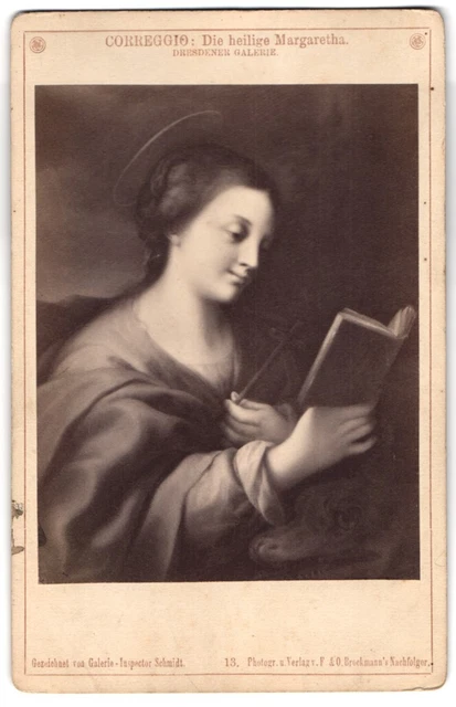 Fotografie F. Brockmann, München, Gemälde Die heilige Margaretha, Foto nach Ori