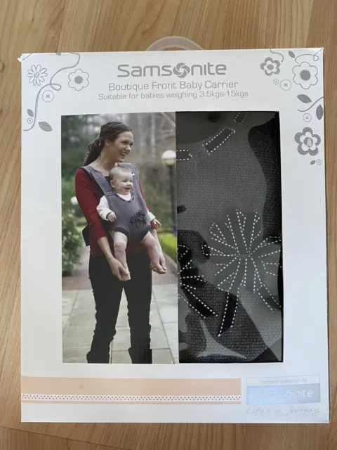 [USED ONCE] SAMSONITE Boutique Front Baby Carrier in Black - RRP £59