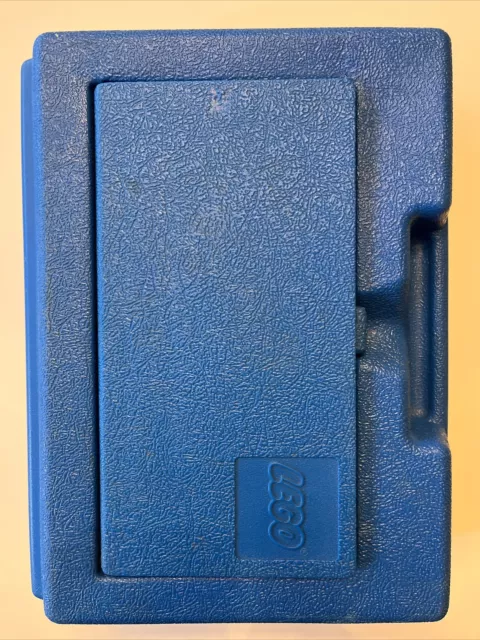 1983 Vintage Blue Lego Carrying Case Storage Box Bin Hard Plastic USA 80s Legos