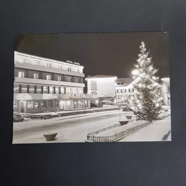 AK Hotel Engel Vaduz Liechtenstein Weihnachtsstimmun sw 1969 gelaufen ohne Marke