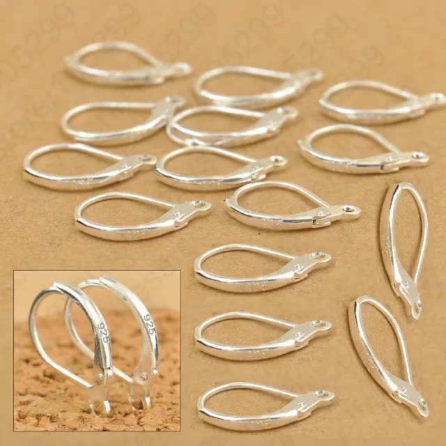 New Leverback EarHook  925 Sterling Silver Beadings Findings Earring Hooks