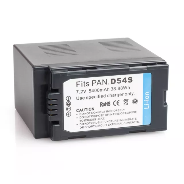 Hi-Capacity Battery for Panasonic CGR-D54 AG-DVX100B AG-HVX200 CGR-D16S CGR-D220