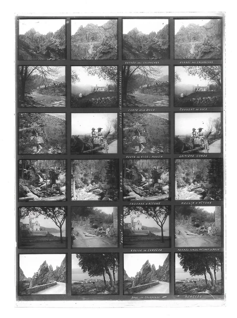 Bretagne.Plaque Educa.Stereo.16.Carnac.Penmarc'h.Menhir.12 Vues Photos sur verre