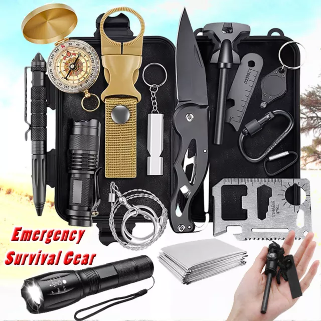 Outdoor Emergency Gear Survival Kit First Aid Camping Hiking Tactical Military