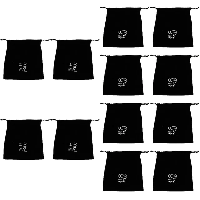 12pcs Sacs de sèche-cheveux Sacs à cordon Organisateur de stockage Sac à