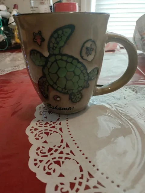 Agiftcorp BAhamas Sea Turtle Tan Brown Ceramic Coffee Tea Cup Mug Free Shipping