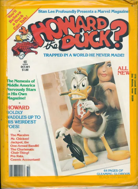 Howard The Duck? Marvel Comic Magazine Issue #1 w/ Subscription Bag October 1979