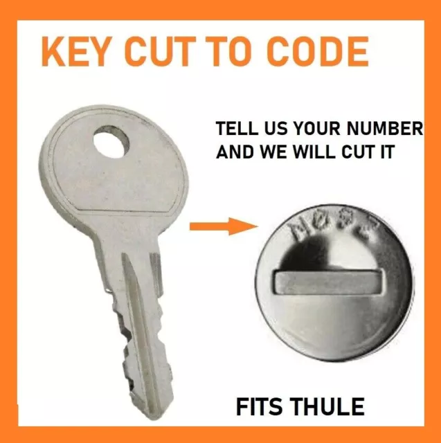 For Thule or Rhino Roof Rack key Ski Bike, Roof Pod Lock Key to Code Number