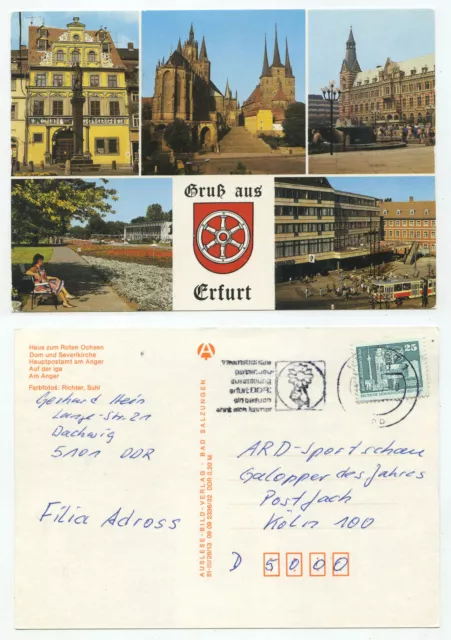 23558 - greeting from Erfurt - postcard, run