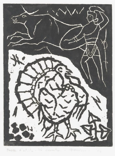 PARADISO MARIO   "IL SANNITA" 2004  XilografiaTiratura  esemplari  30