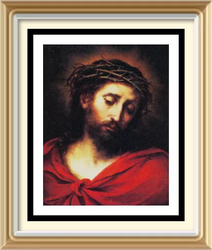 Biblical Art by Murillo Religious Print ECCE HOMO Jesus A CROWN OF THORNS