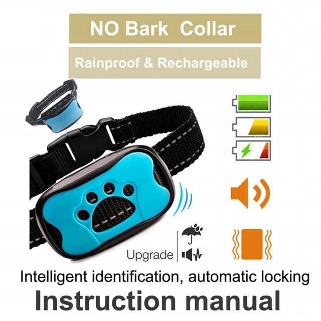 7 sensibilidades dispositivo anti ladridos para mascotas collar ultrasónico entrenamiento de perros a prueba de ladridos