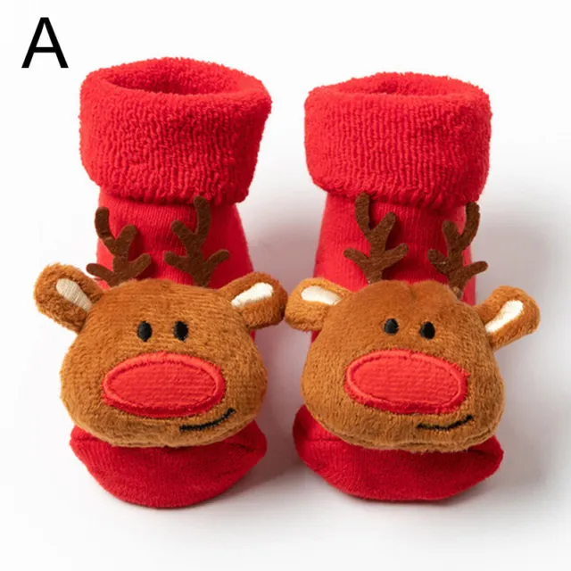 Pantofole antiscivolo Natale bambini bambini bambina ragazzi scarpe bambino inverno caldo 3