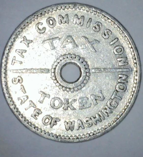 Vintage Old Antique Washington Retail State Sales Tax Commission Token 1935 HO3