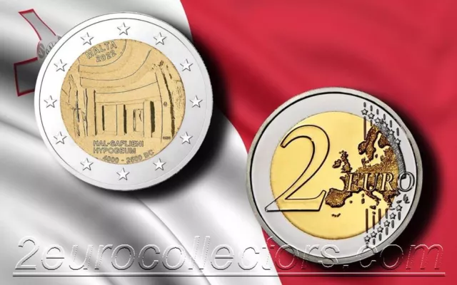 1 coin 2 euro Malta HAL SAFLIENI HYPOGEUM 2022 UNC