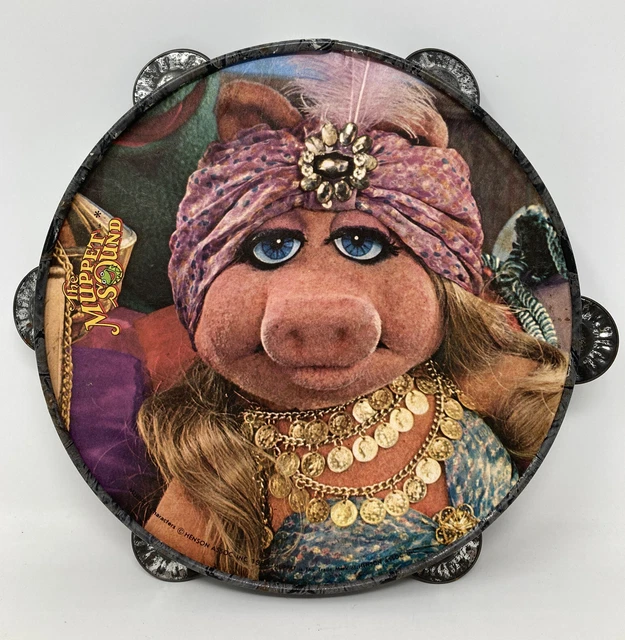 Vintage The Muppet Show Tamborine Miss Piggy 1980 Jim Henson Gypsy 9" Rare
