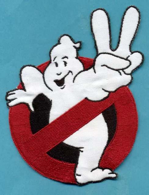 ADULT size Ghostbusters No Ghost 2  & Custom Name 2 Tag Patch Set: Iron on style 3