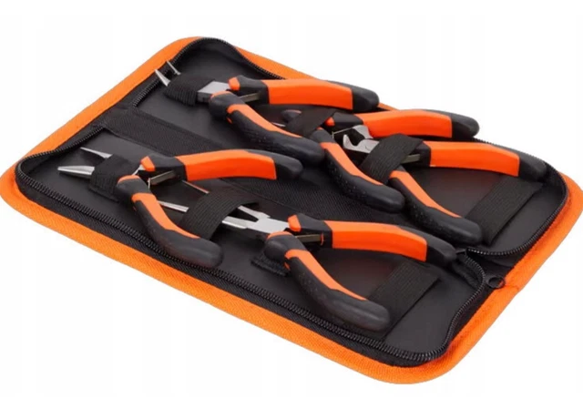 Knipex Seitenschneider Set YATO 5-teiliges Zangen-Set – Seitenschneider, Kombi-, Spitz-, Radio- & Abisolierzange In Werkstattqualität Zangen Set 5- Tlg YATO