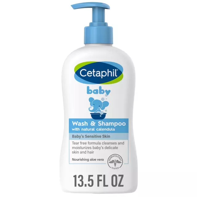 Baby Wash & Shampoo with Organic Calendula, Tear Free, Paraben, Colorant and Min