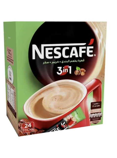 6 Box Nescafe 3 In 1 Original Mix Instant Coffee 144 Sticks x18 g