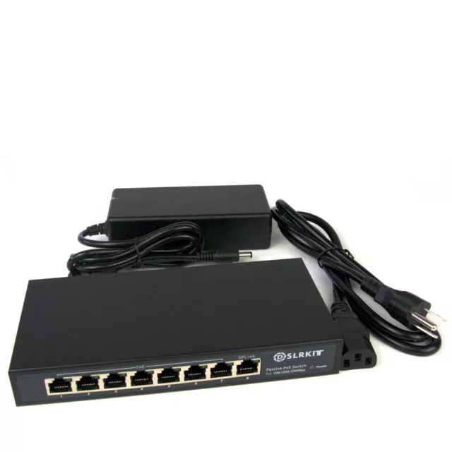 ALL Gigabit 120W 8 Ports 24V Passive PoE Switch Injector UBNT AP UAP AC LITE LR