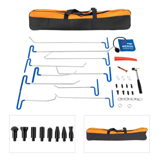 Paintless Dent Removal Rod Kit Dent Removal Tools 30 Pcs Hand Tool Kit Stainless